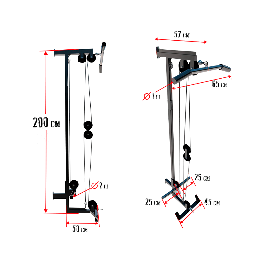 Estructura Polea Reforzada Giratoria