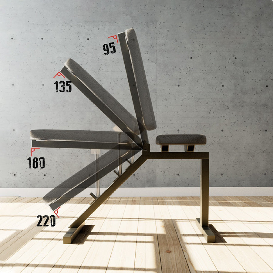 Banco Con Aditamento De Cuádriceps y Curl Femoral Acostado