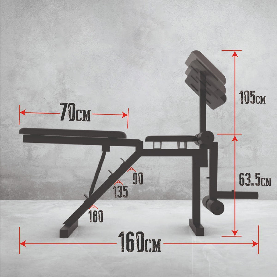 Banco Con Aditamento De Cuádriceps y Bíceps